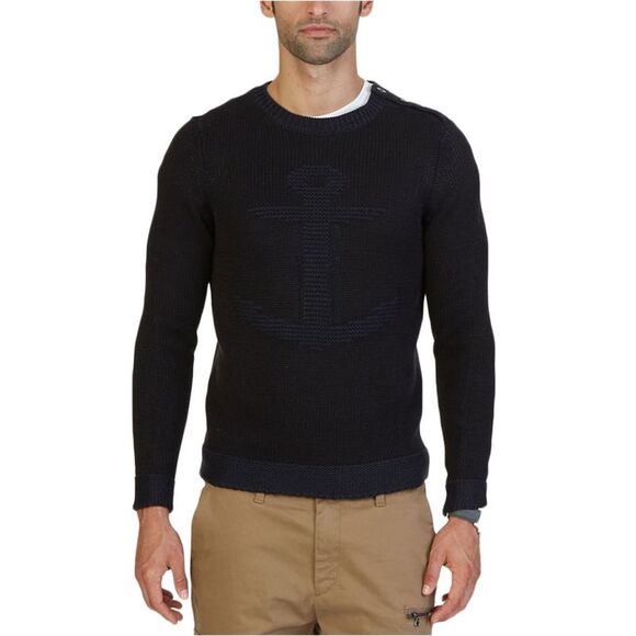 Nautica Mens Iconic Knit Anchor Pullover Sweater NWT